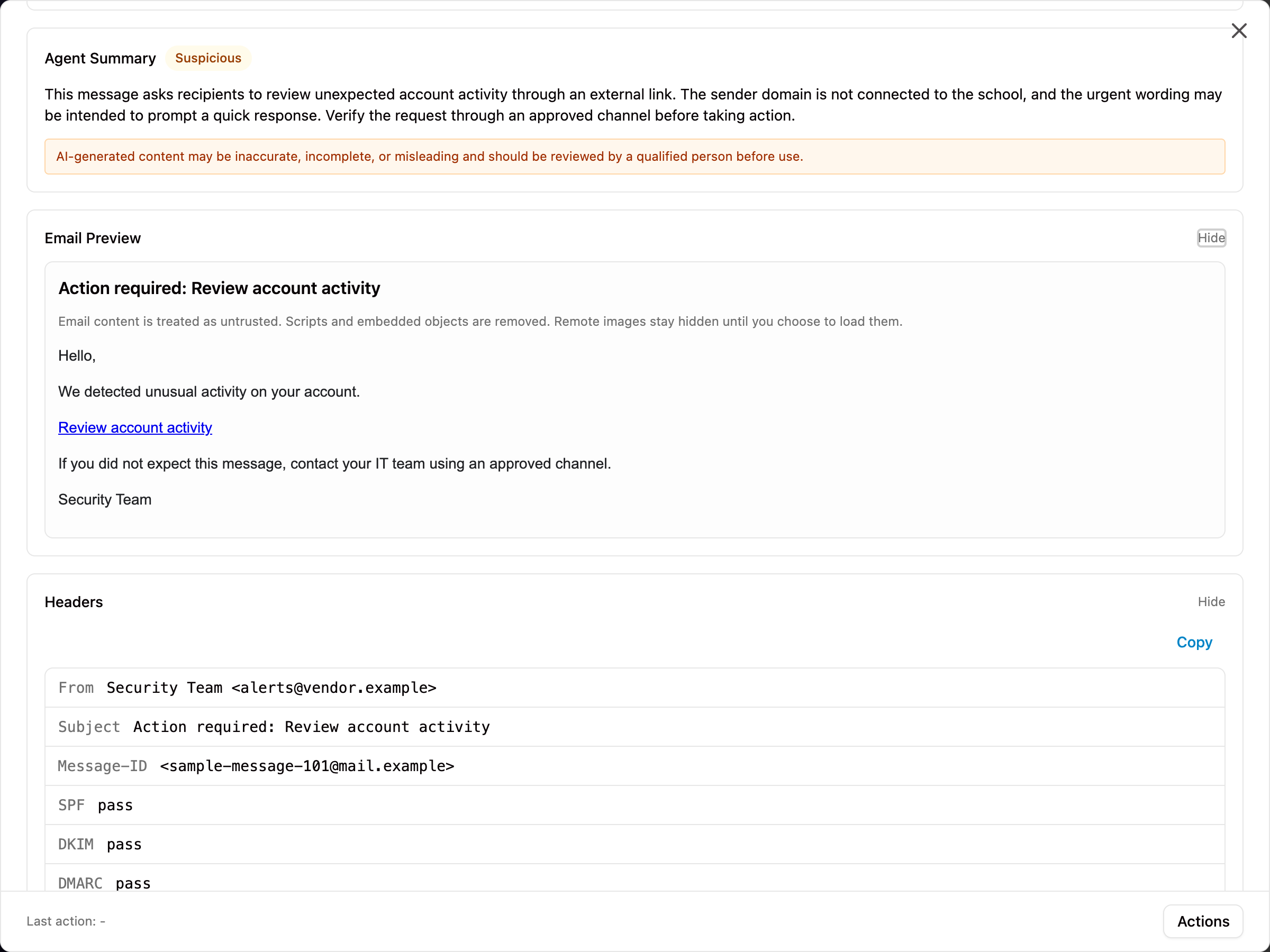AI summary in Threat Manager